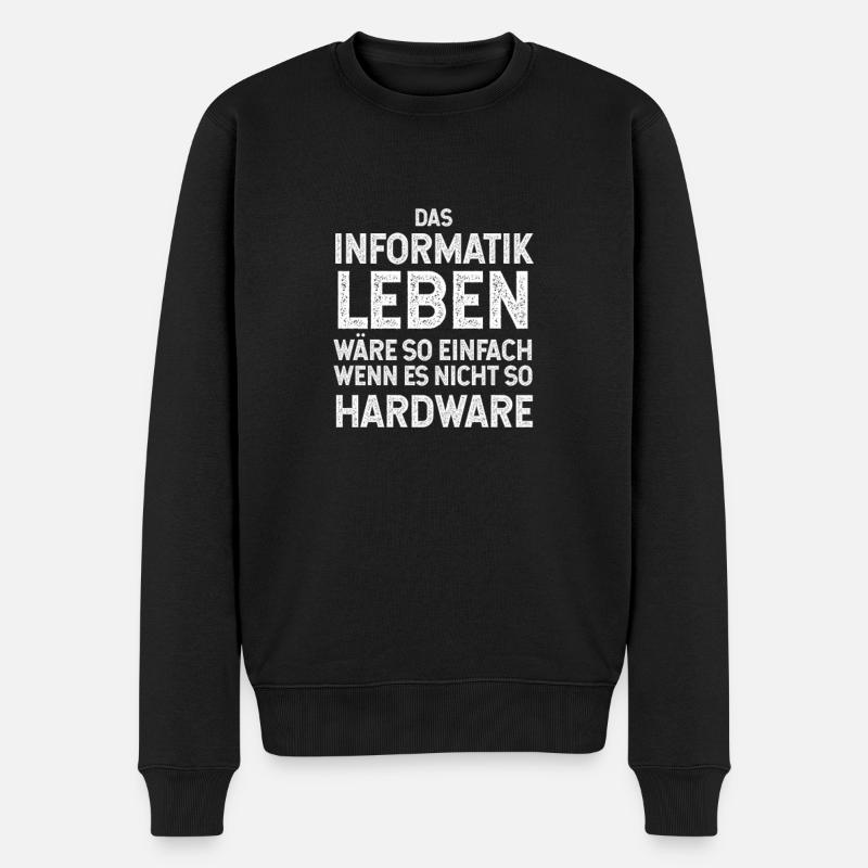 informatik, informatiker, code, programmierer - Männer Premium Bio Pullover - Schwarz