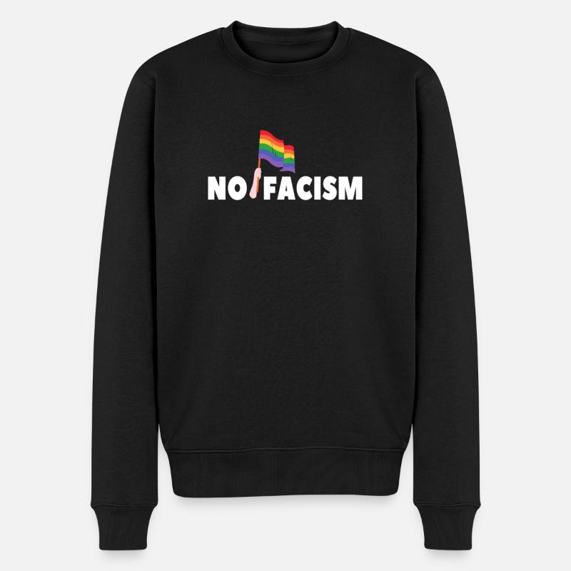 Fascisme Racisme LGBTQ Rainbow Gift - Pull Premium bio Homme - noir