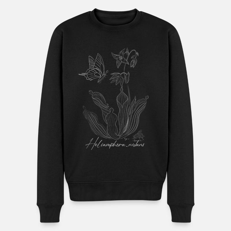 Heliamphora nutans (cruche marécageuse) - Pull Premium bio Homme - noir