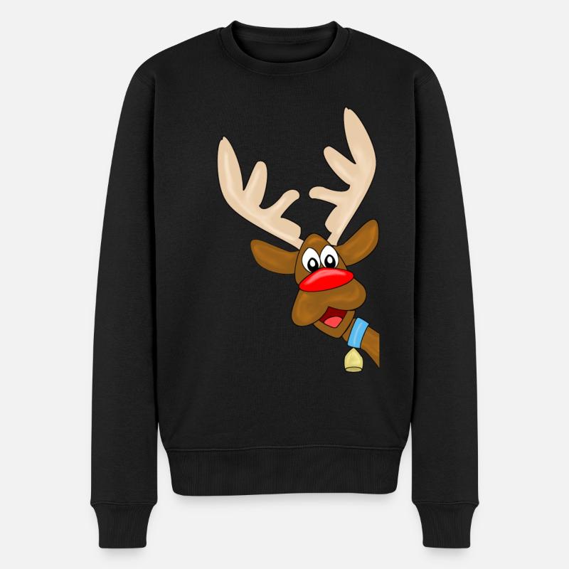 Bonjour le renne - le renne cherche - Pull Premium bio Homme - noir