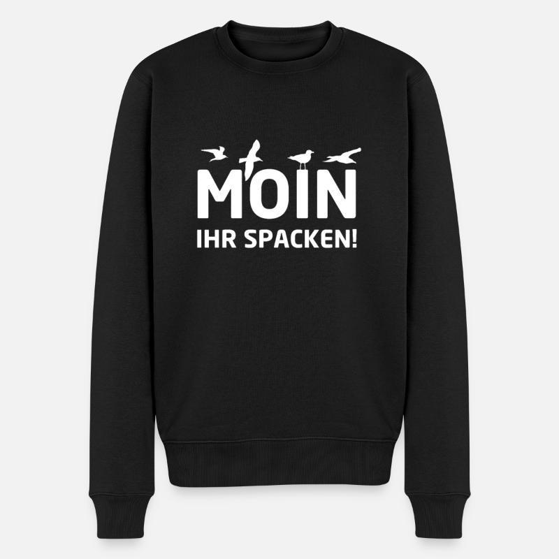 Moin - Männer Premium Bio Pullover - Schwarz