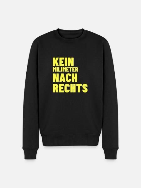 Gegen Rechts - Männer Premium Bio Pullover - Schwarz