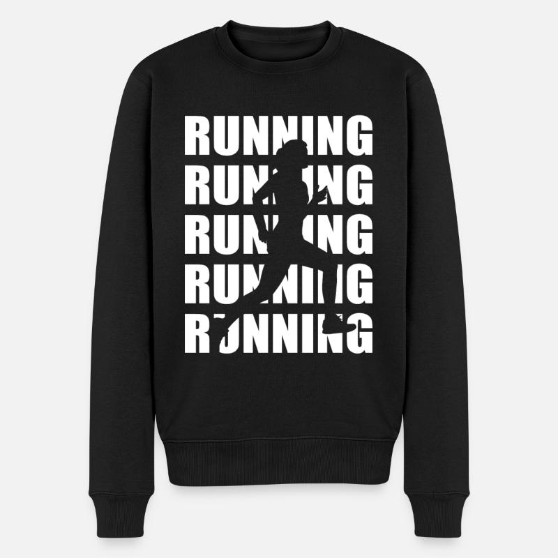 Running Girl Jogging Course - Pull Premium bio Homme - noir