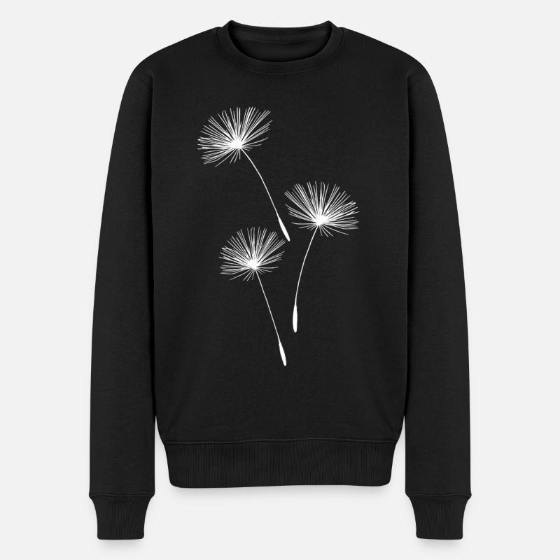 Pissenlit pissenlit fleurs - Pull Premium bio Homme - noir