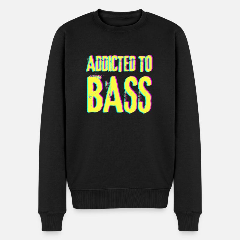 techno rave raver dj festival electro hardstyle - Männer Premium Bio Pullover - Schwarz