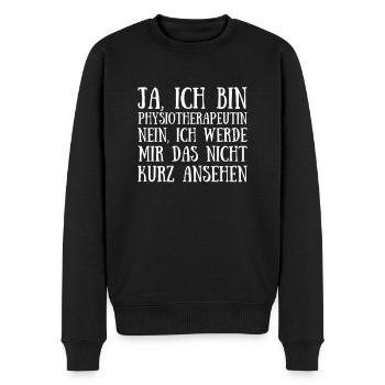 Physiotherapeut lustig spruch gesundheit fitenss - Männer Premium Bio Pullover - Schwarz - Vorne - Nico (187cm)