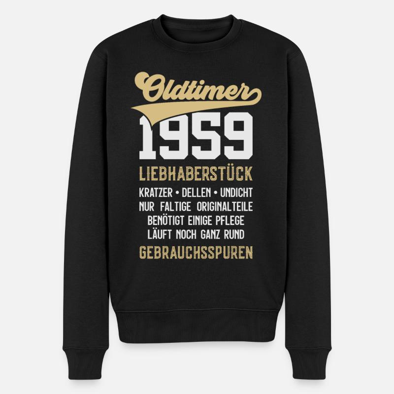 67. GEBURTSTAG OLDTIMER 1959 - Männer Premium Bio Pullover - Schwarz