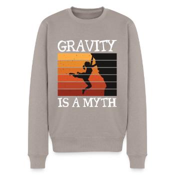 Sport Climbing - Bouldering - Men's Premium Organic Jumper - taupe - Front - Nico (187cm)