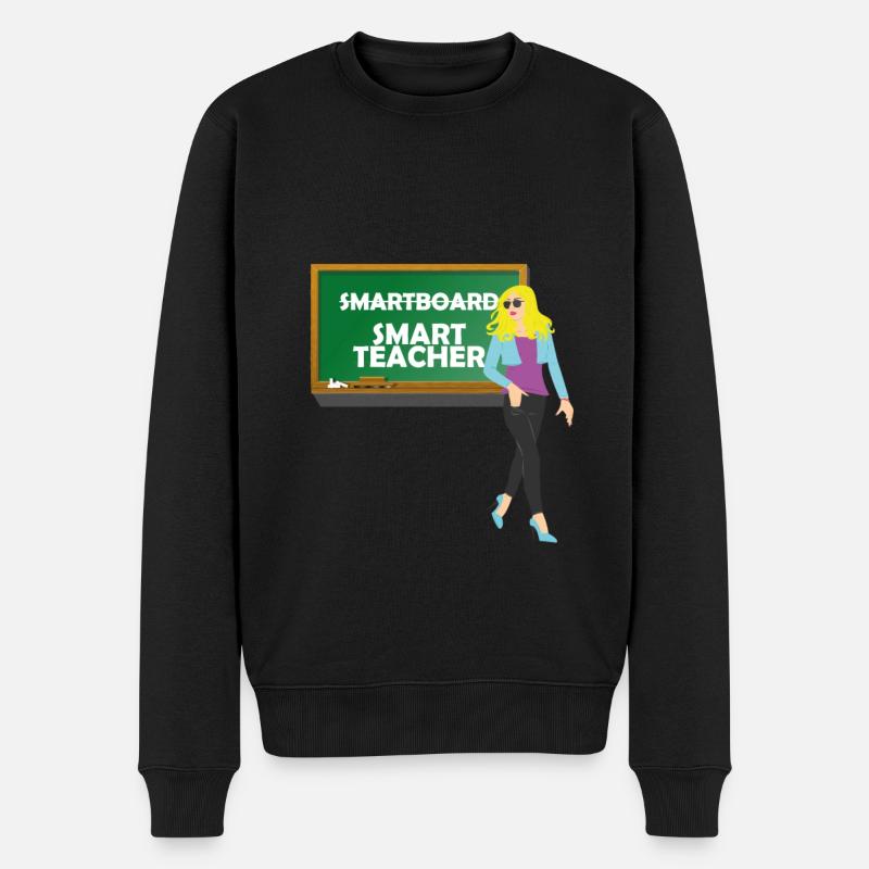 Smart Teacher (Lehrerin) - Männer Premium Bio Pullover - Schwarz