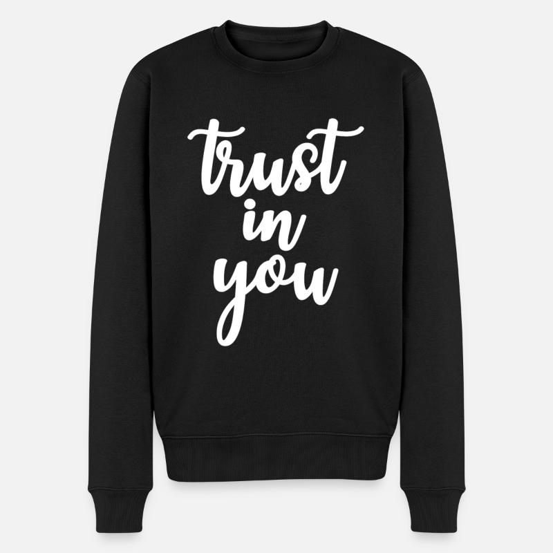 avoir confiance en vous - Pull Premium bio Homme - noir