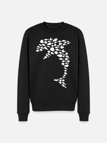 Dolphin Fish Sea Fish - Men's Premium Organic Jumper - black