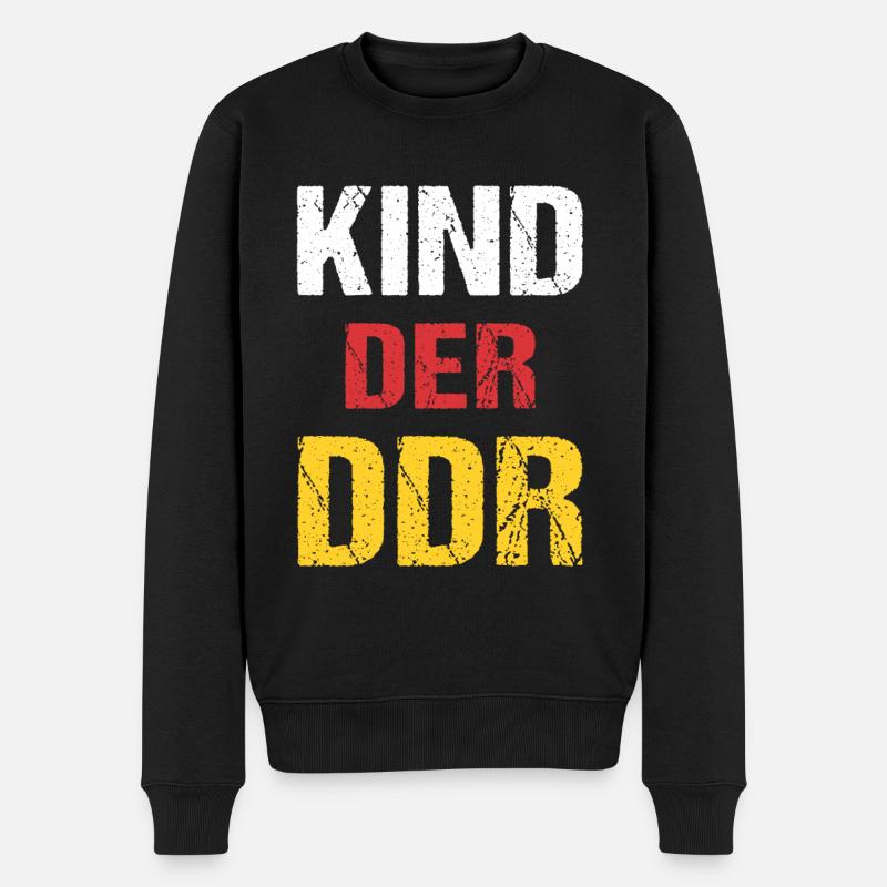Kind der DDR Osten Ossi Ostdeutschland - Männer Premium Bio Pullover - Schwarz