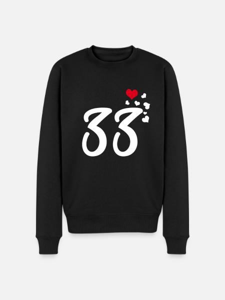 33 Hearts 33e anniversaire - Pull Premium bio Homme - noir