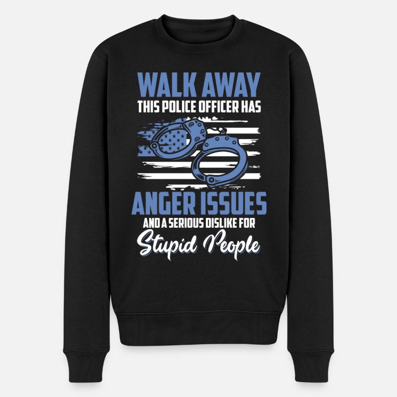 Shérif policier - Pull Premium bio Homme - noir