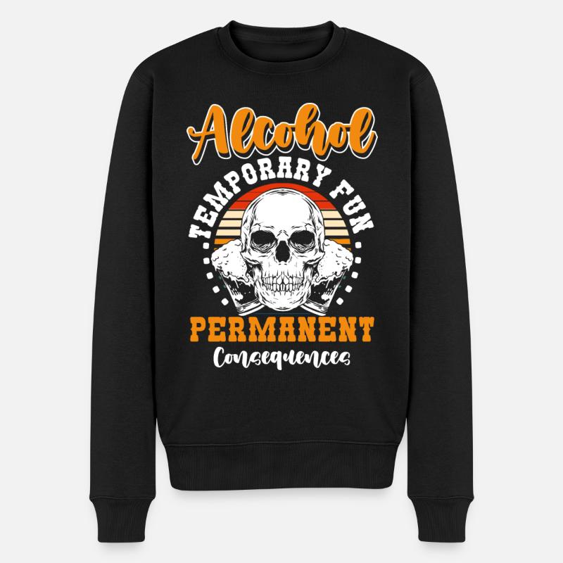 Consommation d’alcool Fin ivre - Pull Premium bio Homme - noir