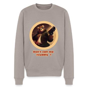 Dont call me cuddly - by Osozone - Männer Premium Bio Pullover - Taupe - Vorne - Nico (187cm)