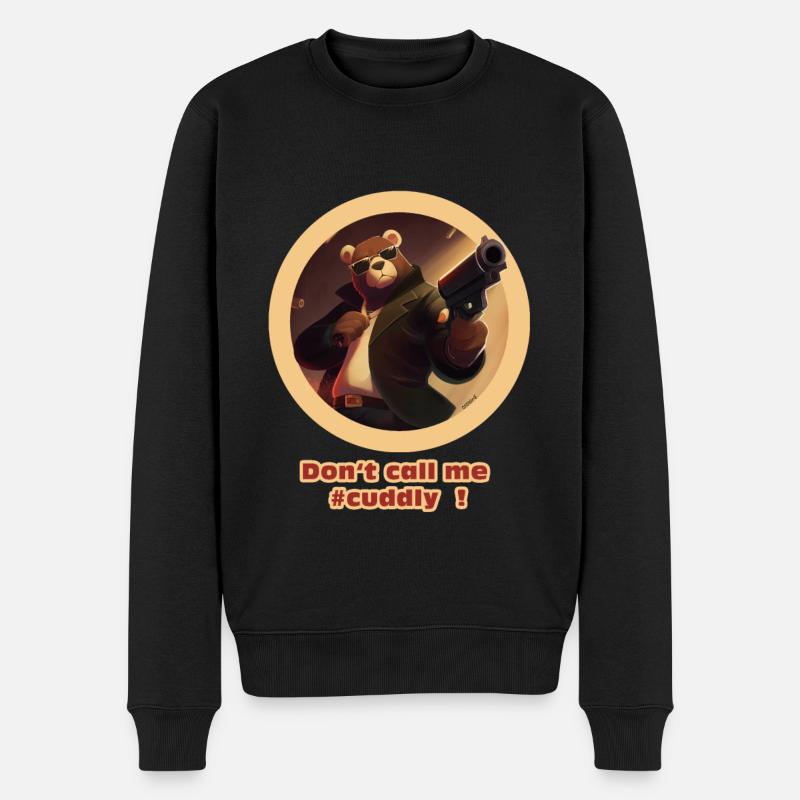 Dont call me cuddly - by Osozone - Männer Premium Bio Pullover - Schwarz