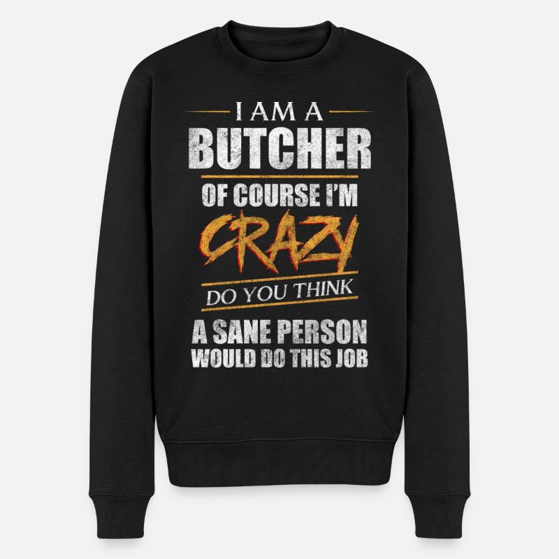 Boucherie grillade abattoir - Pull Premium bio Homme - noir