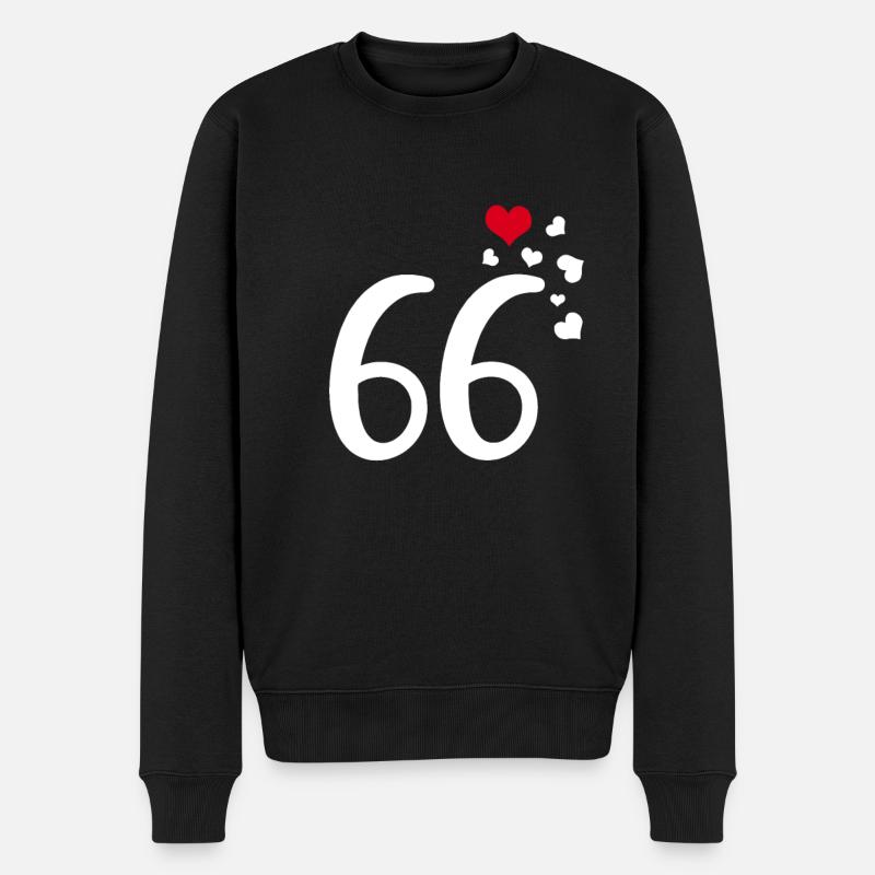 66e anniversaire cœurs 66 - Pull Premium bio Homme - noir