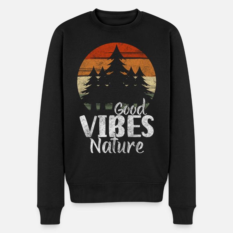 Tree Planet Hunter - Men's Premium Organic Jumper - black