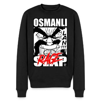 Osmanli Slap RAGE - Männer Premium Bio Pullover - Schwarz - Vorne - Nico (187cm)