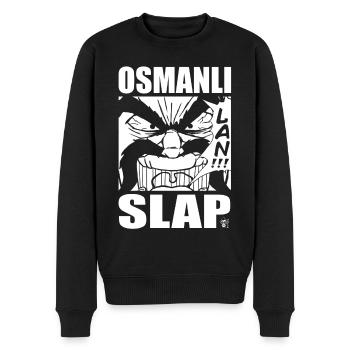 Osmanli Slap RAGE - Männer Premium Bio Pullover - Schwarz - Vorne - Nico (187cm)