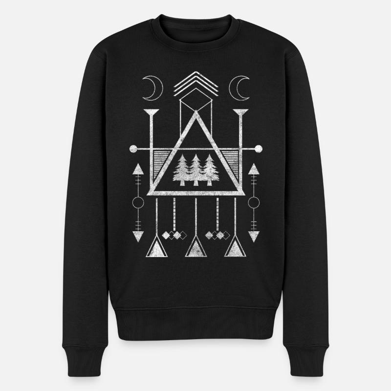 Runes, Symboles, Religion, Spirituel - Pull Premium bio Homme - noir