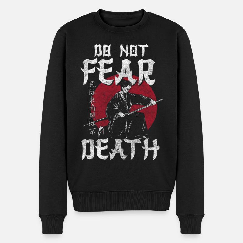 Samurai Schwert Mut Ronin - Männer Premium Bio Pullover - Schwarz