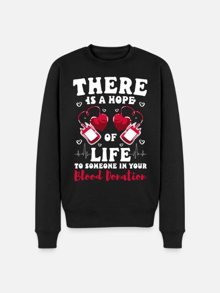 Blood Donation Help Social - Men's Premium Organic Jumper - black