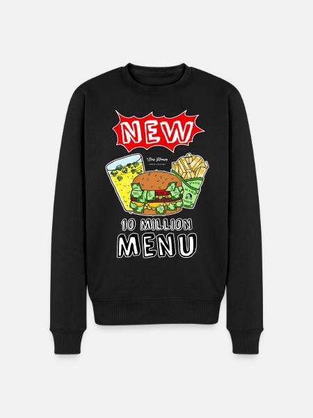 1 Million Menü - Männer Premium Bio Pullover - Schwarz