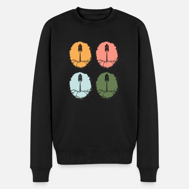 Espace, Astronaute, Galaxie, Planètes, Étoiles - Pull Premium bio Homme - noir
