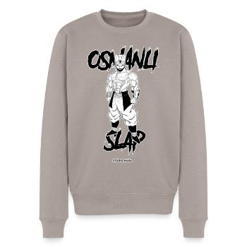 OSMANLI SLAP YENICERI-STUDIO HAKA - Männer Premium Bio Pullover - Taupe - Vorne - Nico (187cm)