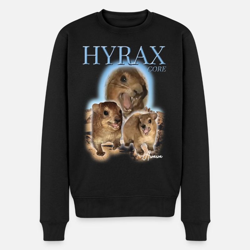 Hyrax Core Awawa Funshirt meme - Männer Premium Bio Pullover - Schwarz