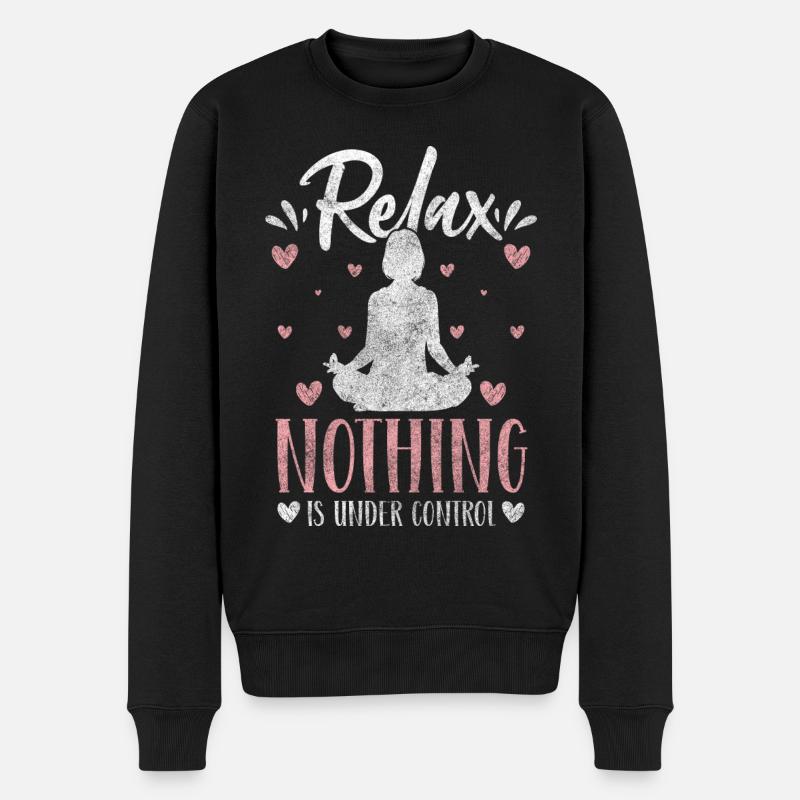 Yoga Paix Namaste Karma - Pull Premium bio Homme - noir