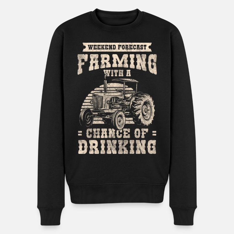 Bauer Karriere Ernte Landleben - Männer Premium Bio Pullover - Schwarz