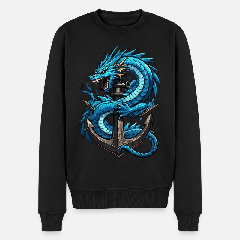 Dragon des mers - Pull Premium bio Homme - noir