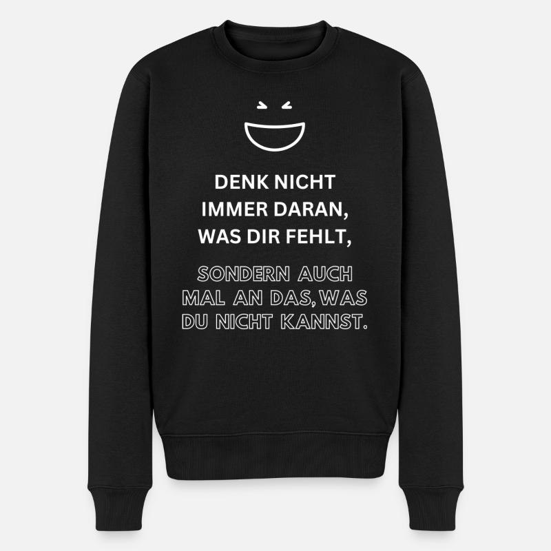 Witz - Humor - Spruch - Männer Premium Bio Pullover - Schwarz