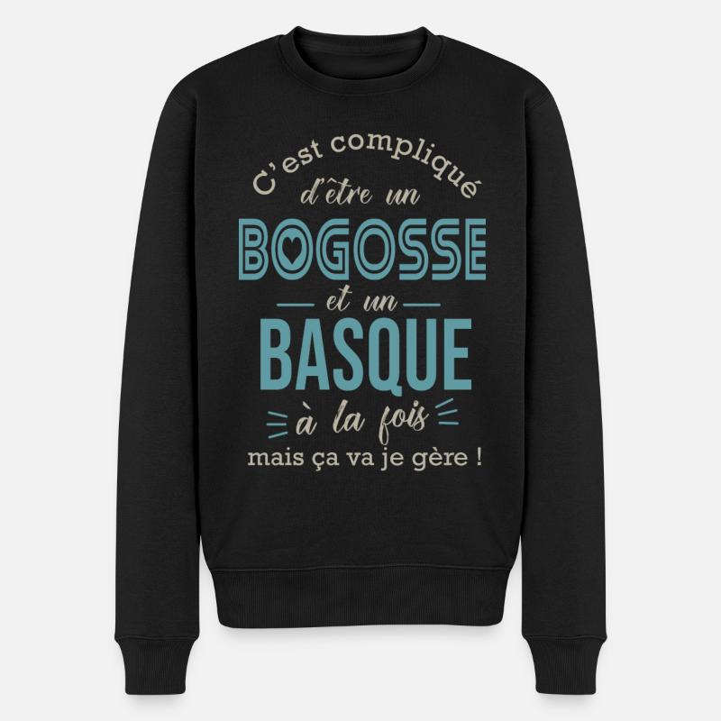 basque cadeau Basque humour pays basque - Pull Premium bio Homme - noir