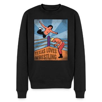 Conception de lutte au Texas pour les fiers fans du Texas - Pull Premium bio Homme - noir - Devant - Nico (187cm)