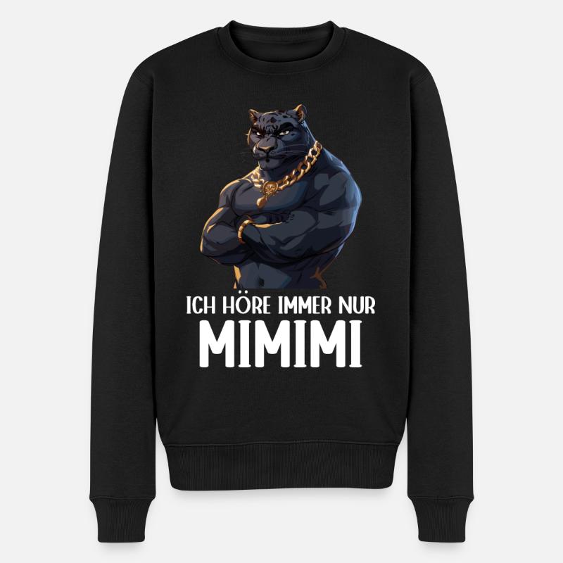 J’écoute toujours Mimimi Jaguar - Pull Premium bio Homme - noir