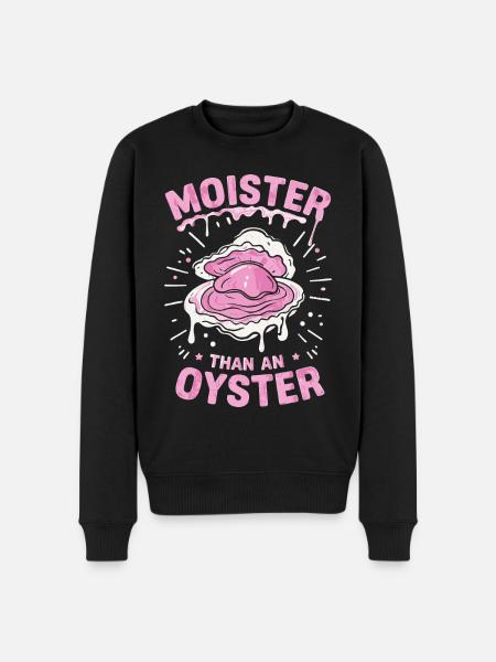 Moister Oyster - Men's Premium Organic Jumper - black