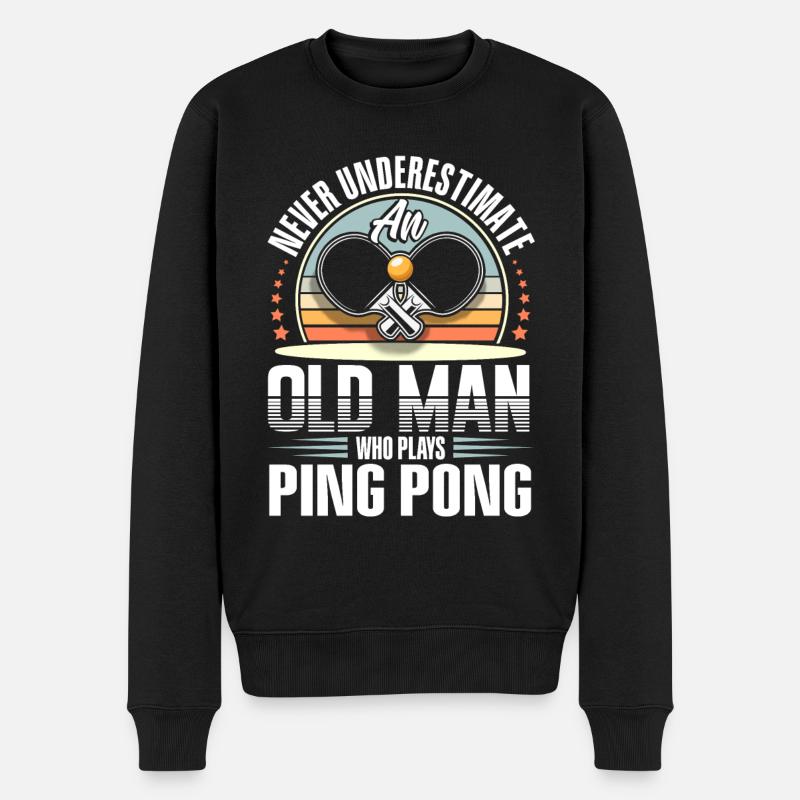 Ping-pong - Pull Premium bio Homme - noir