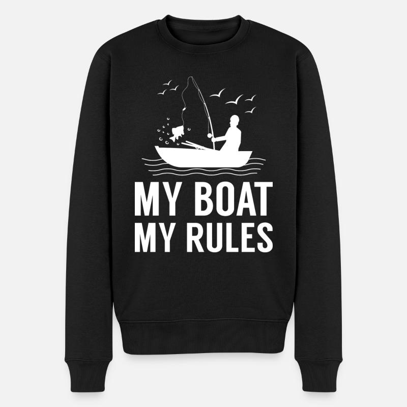 Mon bateau Mes règles - Pull Premium bio Homme - noir