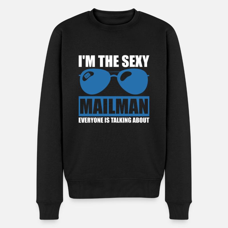 Postbote Postbotin Post Briefträger - Männer Premium Bio Pullover - Schwarz