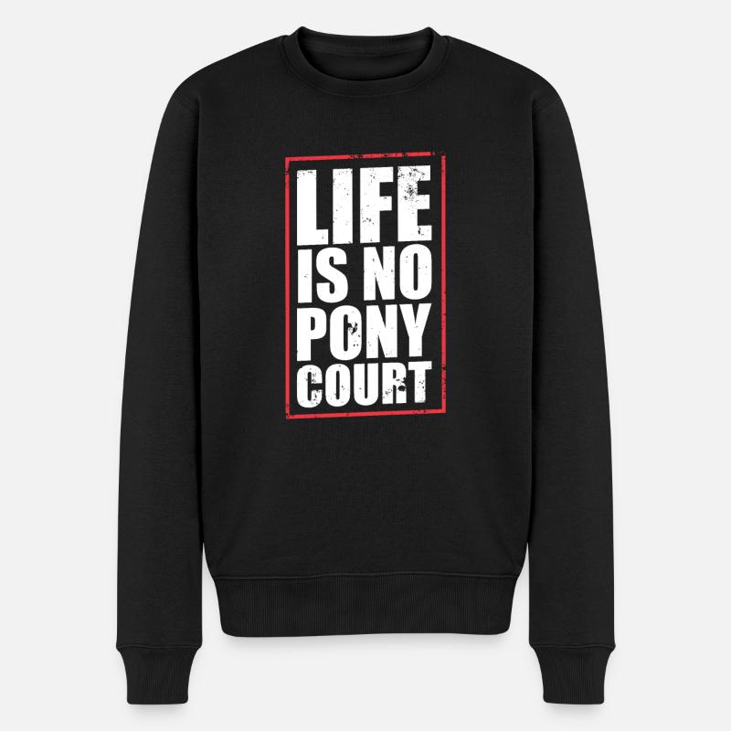 Denglisch Spruch - Männer Premium Bio Pullover - Schwarz