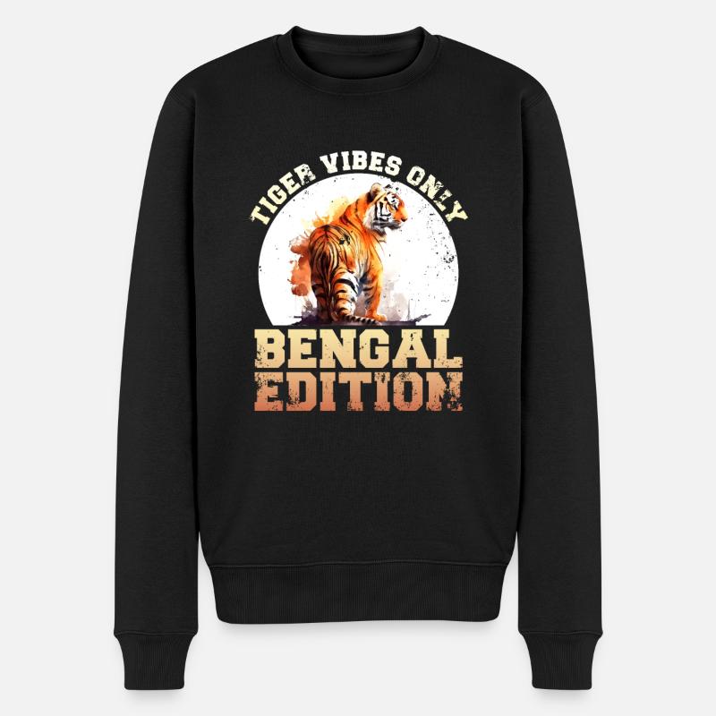 Bengalischer Tigre du Bengale - Pull Premium bio Homme - noir