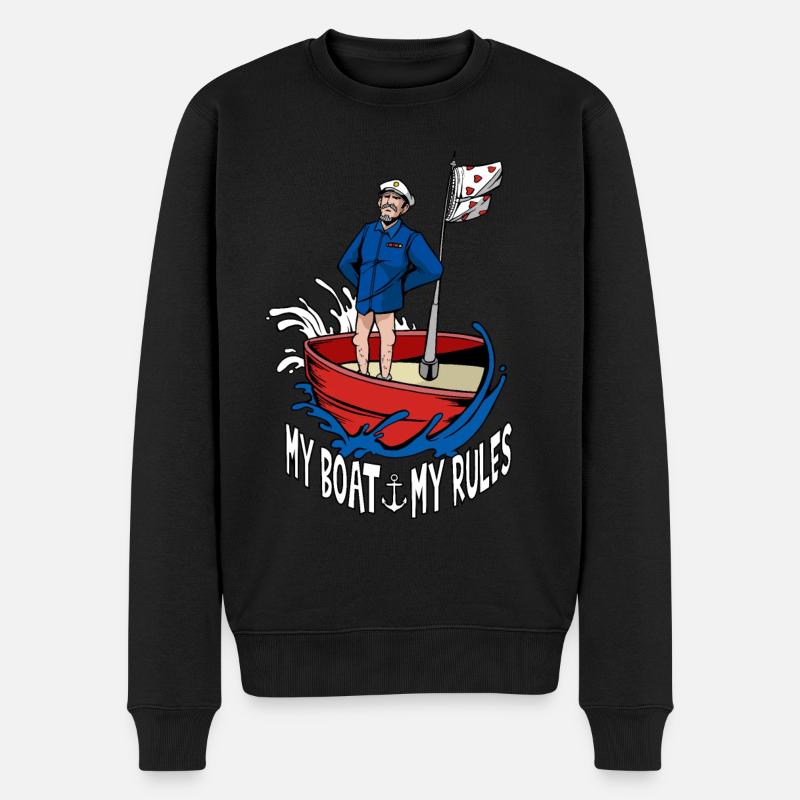 MON BATEAU MON CAPITAINE - Pull Premium bio Homme - noir