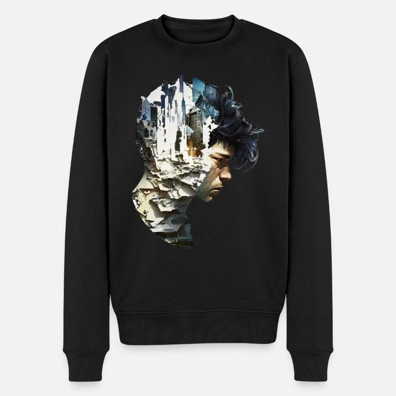 Anime No10 - Männer Premium Bio Pullover - Schwarz