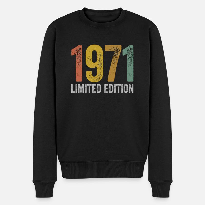 Millésime 1971 Édition Limitée Anniversaire - Pull Premium bio Homme - noir