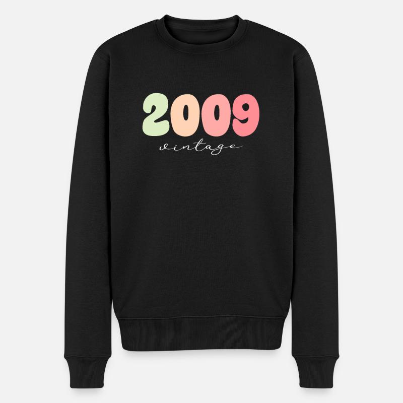Millésime Millésime 2009 Anniversaire - Pull Premium bio Homme - noir